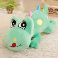 Close-up detail of the cute green cartoon dinosaur plush toy, soft fabric texture. - 60cm (With Zipper) / Light Green Prone Brachiosaurus