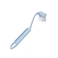 Japanese S-shaped curved toilet brush crevice cleaning brush with long handle and soft bristles - Blue