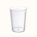 Gobelet de bain en plastique transparent à rayures verticales gobelet moderne quotidien - 201-300ml / Blanc