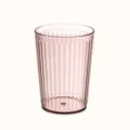 Gobelet à brosser les dents rose transparent cannelé, tasse à eau en plastique pour la maison. - 201-300ml / Rose