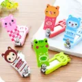 Cute cartoon animal nail clippers set, portable metal nail cutter with lovely designs for gifts. - Cartoon Animal Style