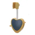 Support de pommeau de douche réglable sans perçage en forme de cœur avec base de tuyau universelle. - Jaune