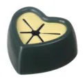 Porte-serviette silicone cœur, variante vert foncé. Accroche torchon mural pour cuisine. - Vert Foncé