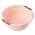 Thickened household plastic wash basin with hanging hole and contrast color handles, 35cm. - Large (35cm) / Pink