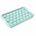 Moule à glaçons rond à 33 grilles en plastique avec couvercle pour le congélateur - Bleu nordique, style A