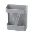 Boîte de rangement murale pour télécommande, support de charge pour téléphone en plastique. - Gris
