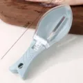 Grattoir à écailles de poisson bleu avec couvercle transparent outil de cuisine 15cm - Bleu
