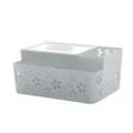 Caja de pañuelos de escritorio multifuncional y organizador de control remoto para el salón de casa. - Azul