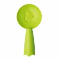 Cuillère à riz verte debout avec texture antiadhésive et joli design de visage pour la cuisine. - Vert