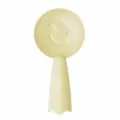 Cuillère à riz debout avec visage souriant, cuillère antiadhésive beige pour la cuisine. - Blanc Cassé
