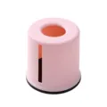 Boîte à mouchoirs cylindrique en plastique rose minimaliste, support rouleau de papier. - Rond / Rose