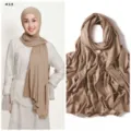 Hiyab de jersey líquido liso elástico de alta calidad para mujer, suave y transpirable. - 180cm / Estilo 13