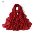 Red striped metallic thread scarf detail view, lightweight fabric, versatile daily accessory. - #5 Red