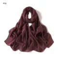 Detailed view of the striped metallic dot long scarf, breathable and stylish fabric. - #6 Dark Red