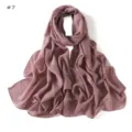 Lightweight striped glitter scarf detail view, breathable casual hijab and shawl for women - #7 Colorful