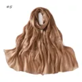 Detailed shot of the brown sequin embroidered satin scarf, showing delicate craftsmanship. - Geometric #5