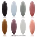 8pcs warm color oval nail art display tips set, resin color swatch practice board white. - Group 1 Warm Colors