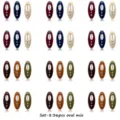 Detailed view of the 36pcs oval rhinestone mixed hair clips set, showing plastic texture. - Hollow Oval / 36 Piece Set / Mixed Colors