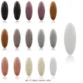 Detailansicht von warmfarbigen ovalen Nageldisplay-Spitzen mit sechzehn verschiedenen Nuancen. - Set 5: Warme Farben