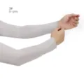 Effen kleur modal katoen armstulpen ademend UV-bescherming mouwen voor zomer outdoor sport - Eén maat / Lichtgrijs