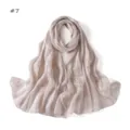 Silk Satin Scarf Sequin Embroidery Long Shawl Lightweight Breathable Elegant Accessory - #7