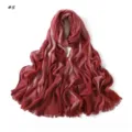 Gradient modal wrinkled scarf soft breathable long shawl fringe headscarf for women - Geometric #5