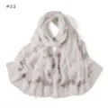 Women floral print chiffon scarf lightweight long summer neck wrap vintage botanical shawl. - Globe Bead