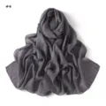 Detail shot of dark grey lightweight stripe sequin scarf, versatile gauze shawl for women. - Polka Dot (#4)
