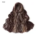 Gradient crinkle rayon scarf lightweight breathable long shawl fashion hijab wrap - Style #10