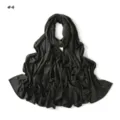 Detailed view of the elastic liquid jersey long scarf, showing soft drape and fine fabric texture. - 180cm / Polka Dot (#4)