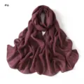 Women's lightweight striped sequin long scarf elegant maroon shawl for daily commuting - Style #6