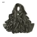 High quality elastic liquid jersey long scarf, breathable solid color hijab for women. - 180cm / Geometric #5