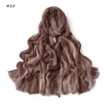 Gradient crinkle viscose long scarf breathable soft tassel shawl fashion head wrap hijab. - Style 15