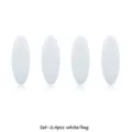 Weisse ovale Kopftuchnadeln Schal Clips Sicherheit Feste Nadeln Set mit 4 Stueck fuer Kleidung. - 4 Stück/Packung / Weiß