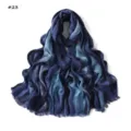 Gradient rayon wrinkled long scarf soft breathable fringe shawl headscarf for women - Style 23