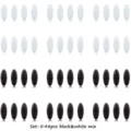 48 Stk Schwarz Weiß Mix ovale Kopf Sicherheitsnadeln Kleidung Befestigung Clips Schal - 48 Stück/Packung / Schwarz-Weiß Gemischt