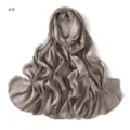 Detailed view of the soft satin long scarf with elegant wide stripes and smooth texture. - Polka Dot (#3)