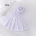 Solid color breathable crinkle long hijab soft fashion polyester scarf detail view - White