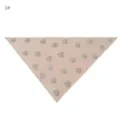 Detail view of solid color modal rhinestone rose triangular scarf shawl soft headscarf for women. - Pattern #1