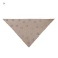 Detail view of the elegant khaki modal rhinestone rose triangular scarf showing the delicate texture. - Pattern #2