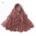 Detail view of a stylish mercerized cotton jersey scarf with rhinestone line floral patterns. - Dark Pink