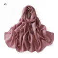 Elegante mauve gekreukte lange sjaal met glinsterende strass-details, chique damessjaal. - 180cm / #5 Donkerroze