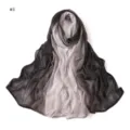 Detailed view of lightweight gradient crinkle scarf, soft fabric, elegant drape, chic fashion - Style #3