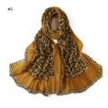 Retro leopard print pleated long scarf for women, soft breathable fashion shawl headwrap. - Polka Dot (#3)