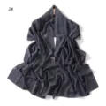 Dark grey chiffon scarf detail, elegant rhinestone spiral patterns and sparkly border trim. - 2#