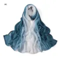 Gradient pleated long scarf detail, breathable soft bark wrinkle fabric for spring and summer. - Style #6
