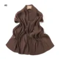 Solid color pleated glittering chiffon long scarf, soft breathable women's shawl wrap. - Polka Dot (#3)