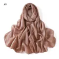 Shimmerende strass lange sjaal vrouwen elegante geplooide hijab omslagdoek kaki - 180cm / #9 Kaki