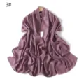 Solid color shimmer chiffon scarf for women, elegant glossy long shawl drape wrap. - Cool Purple