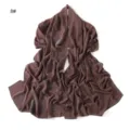 Elegant brown chiffon long scarf with sparkling rhinestones, perfect elegant women shawl. - 8#